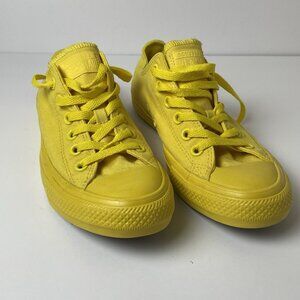 Converse Chuck Taylor All Star Shoes Womens Sz 8 Yellow Low Top Canvas Sneakers